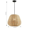 thumbnail image 6 of Better Homes & Gardens 16.5" Architectural Natural Woven Pendant Light, Adjustable Cord, 6 of 10