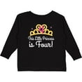 thumbnail image 3 of Inktastic 4th Birthday Princess Girls Crown Girls Long Sleeve Toddler T-Shirt, 3 of 5
