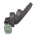 thumbnail image 4 of Cinturón de material cuero informal, correas de cinturo, cinturón de vaquero occidental con hebilla , cinturón para pantalones , , marrón Marrón B Sunnimix cinturones de cintura, 4 of 6