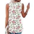 thumbnail image 2 of Gvmfive Women Summer Floral Print Tank Tops Casual Sleeveless Tunic T Shirt Blouse, 2 of 5