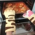 thumbnail image 4 of Oven Mitts Kitten Cat Paw Design Heat Resistant Oven Gloves Thick Cotton Lining Cooking Baking Potholder Gloves Microwave Gloves BBQ Grilling Kitchen, 4 of 5