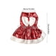 thumbnail image 3 of Vestido clásico navideño para mascotas, vestido informal para perros, vestido con mangas con volantes para fiestas navideñas, regalo de Navidad para mascotas, 3 of 5