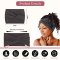 thumbnail image 4 of Paquete de 6 diademas anchas para mujer, turbante extragrande de 7'', diadema bohemia con nudo retorcido, accesorios para el cabello, 4 of 5