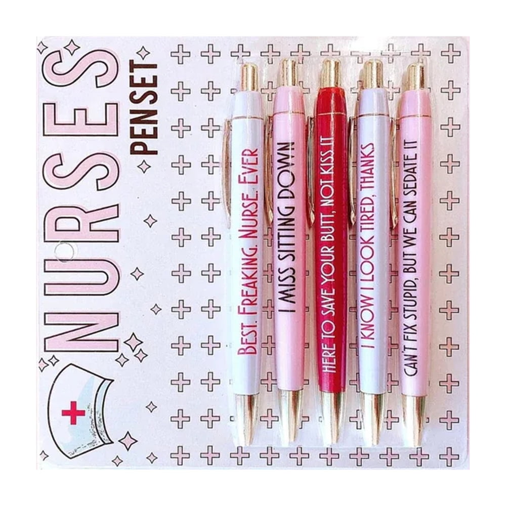 Sweary Offensive Pens, Funny Stationary, Planner Accessories, Pens for Work  or Nurses, Funny Sister Gift, Bad Word Pen 