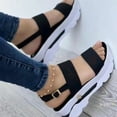 thumbnail image 6 of Platform Sandals for Women Summer Open Toes Breathable Ankle-Strap Backless Wedge Shoes Comfortable Anti Slip Adjustable Buckle Light Sandals, 6 of 9