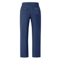thumbnail image 6 of Lovzfmll Men's Travel Linen Pants, High Waist Wide Leg Work Trousers, Casual Straight-Leg Full Length, Loose Fit Utility Pants, 6 of 8