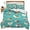 Teal Chicken, variant on 3 Piece Duvet Cover Set - Includes 1 Duvet Cover & 2 Pillowcases for Queen King Bedding
