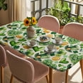thumbnail image 3 of St. Patrick's Day Table Cloths for 6 Foot Rectangle Tables, Spring Shamrocks Green Love Hats Retro Patio Waterproof Elastic Fitted Tablecloths, Washable Rectangular Table Cover for Camping, 3 of 8