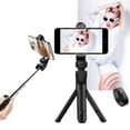 thumbnail image 3 of Support de Trépied XT09 Extensible Rotation 360° Minuteur Bluetooth Perche à Selfie Monopode Pliable Support de Téléphone Mobile en Direct XT10 XT09 Blanc, 3 of 5