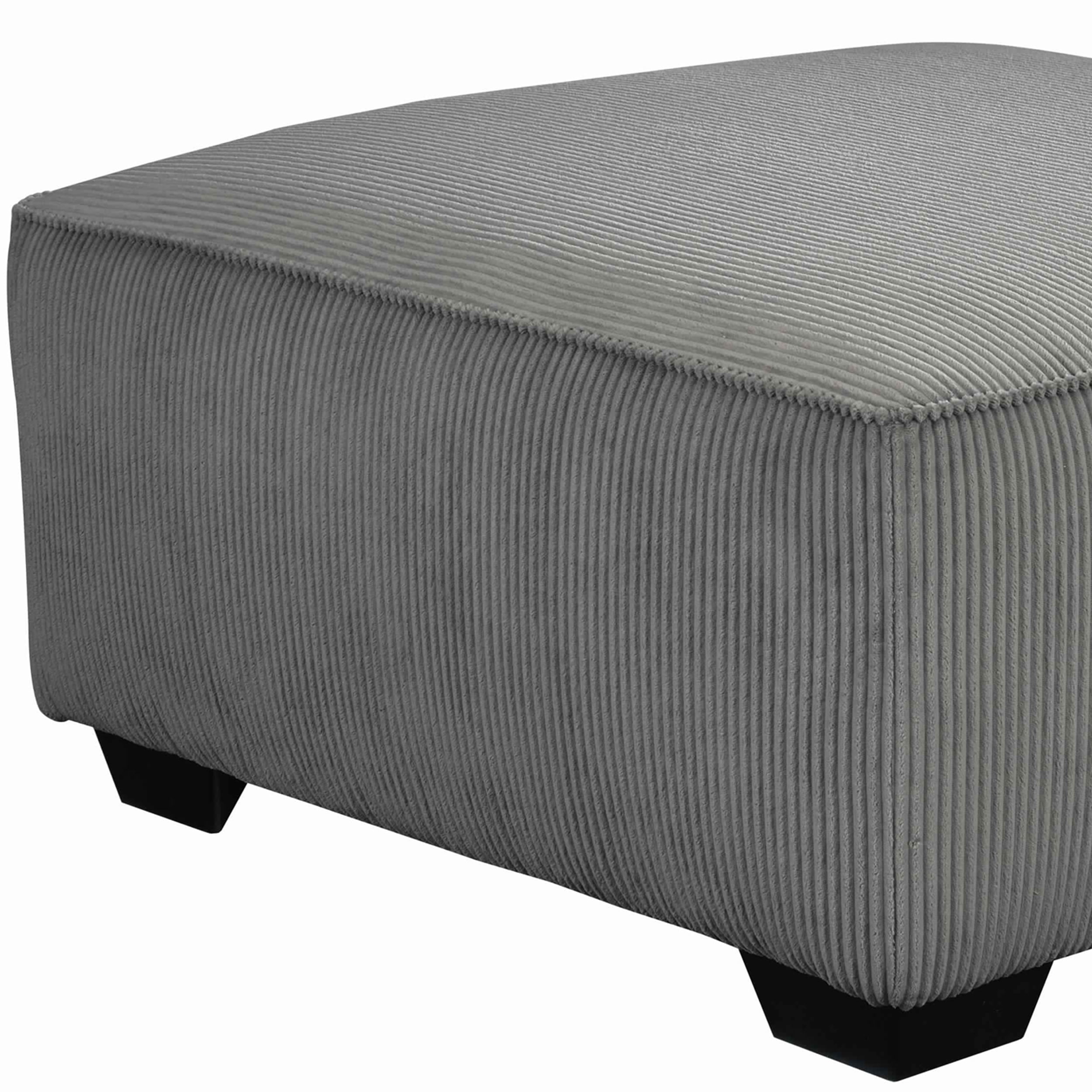 ribbed storage ottoman