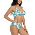 thumbnail image 2 of Rocae Vintage Floral for Bikini Set for Women Two Piece Sexy High Swimsuits Split Crossover Bikini Small, 2 of 9