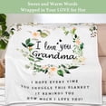thumbnail image 2 of Blanket for Grandma, Grandma Birthday from Grandkids, I Love You Grandma, Soft Throw Blanket 60" x 50", White, 2 of 6