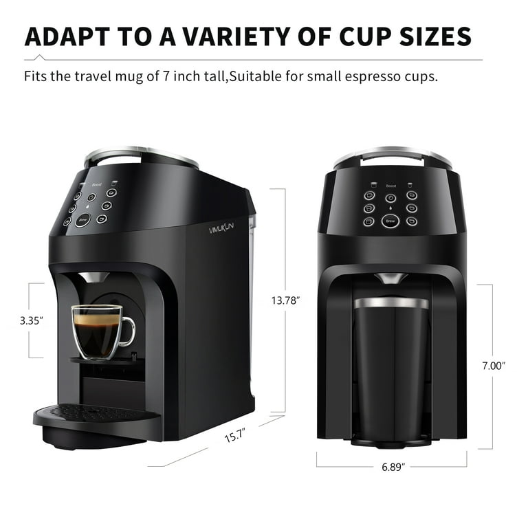 VIMUKUN 3-in-1 Coffee Maker for Nespresso, K-Cup Pod and Ground 