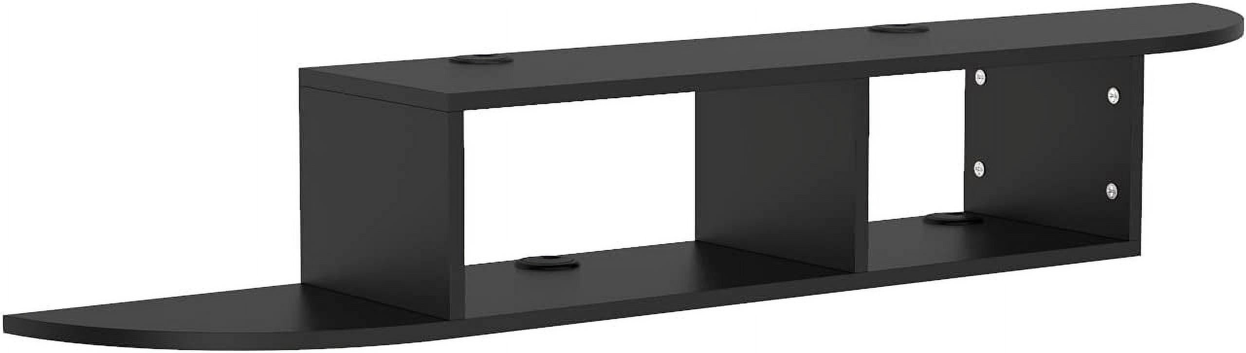 Catrimown Floating TV Stand, Wall Mounted TV Stand for TVs up to 55", Modern Media Console Entertainment Center with Storage, Black