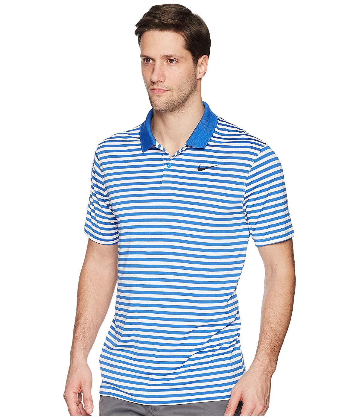 nike men's dry victory stripe polo golf shirt