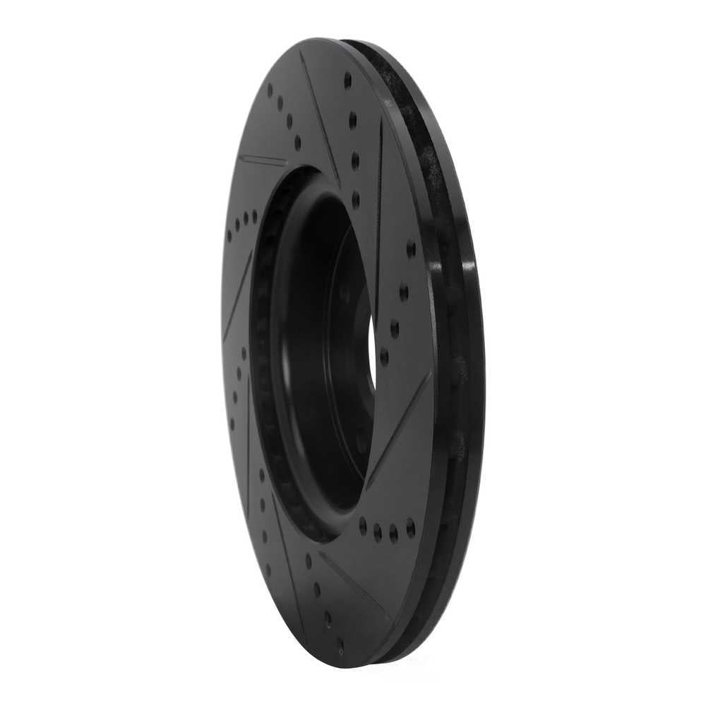 Dynamic Friction Company 633-67054L DFC Brake Rotor - Drilled And Slotted - Black