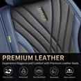 thumbnail image 6 of FLORICH Car Seat Covers Full Set, Luxury Design Front and Rear Seat Protectors, Universal Auto Interior Accessories Fit for Most Cars, Black & Blue, 6 of 8