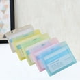 Masteelf 5Pcs Horizontal ID Holder Frosted Color Hard Plastic Badges