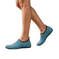 thumbnail image 4 of QWKLEAJ Striped Pattern Water Shoes for Women Men Quick-Dry Aqua Socks Swim Beach Barefoot | Yoga Exercise Wear Sport Accessories Pool Camping Must Haves River Hiking Youth Adult Light Blue 6, 4 of 6