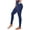 Blue, variant on Compression Leggings with Pockets for Women Tummy Control Leggings No Front Seam Workout High Waisted Yoga Pants Gym