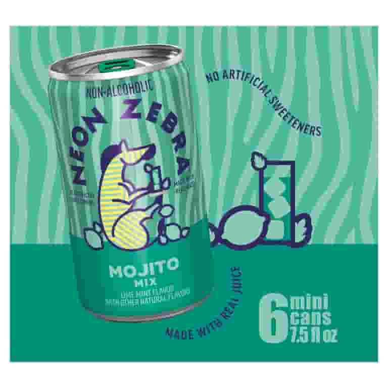 Neon Zebra Mojito Mix, Cocktail Mixers, No Artificial Sweeteners Neon Zebra Mojito Mix, Cocktail Mixers, No Artificial Sweeteners