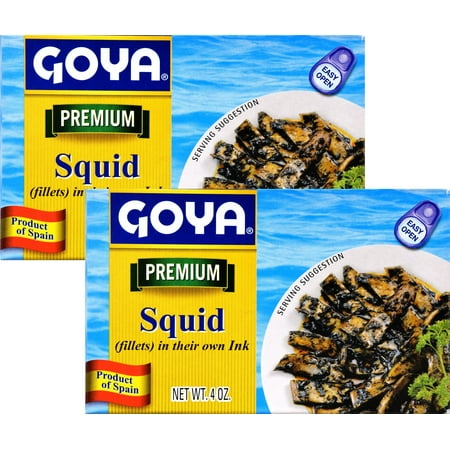Squid Fillets in their ink by Goya 4 oz (Pack of