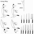 thumbnail image 4 of HWZWT Sharpening Steel, Honing Steel, Honing Rod, Professional Carbon Steel Sharpening Rod, Kitchen Knife Sharpener Repair Knife Edge, Knife Steel with Non-Slip Handle (38CM), 4 of 5