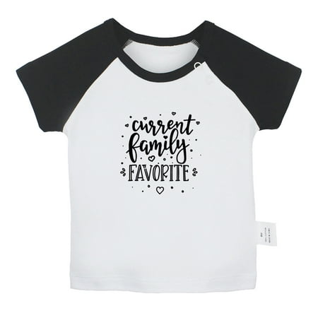

Current Family Favorite Funny T shirt For Baby Newborn Babies T-shirts Infant Tops 0-24M Kids Graphic Tees Clothing (Short Black Raglan T-shirt 12-18 Months)