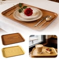 thumbnail image 6 of Wood Grain Plastic Serving Platters and Trays,Serving Dishes for Entertaining,Platters for Serving Food,Appetizer Serving Trays for Snacks,Charcuterie,Chips,Candy,Fruit,Coffee,Cosmetics,Brown-S, 6 of 7