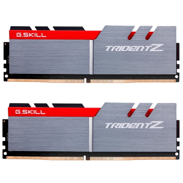 Memoria RAM DDR4 GSKILL Trident Z 16GB 3200MHz Plata Rojo F4-3200C16D-16GTZB