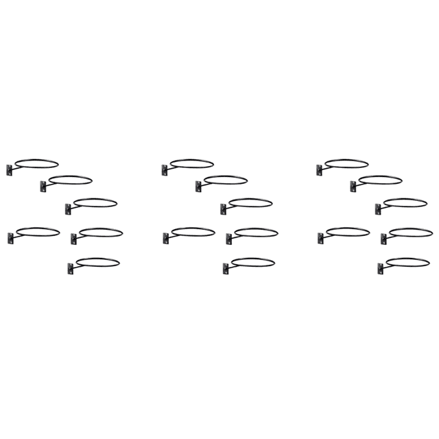 18 Pack Wall Mount Ball Display Ball Storage Ball Rack Ball Holder for Basketball Football Volleyball Soccer