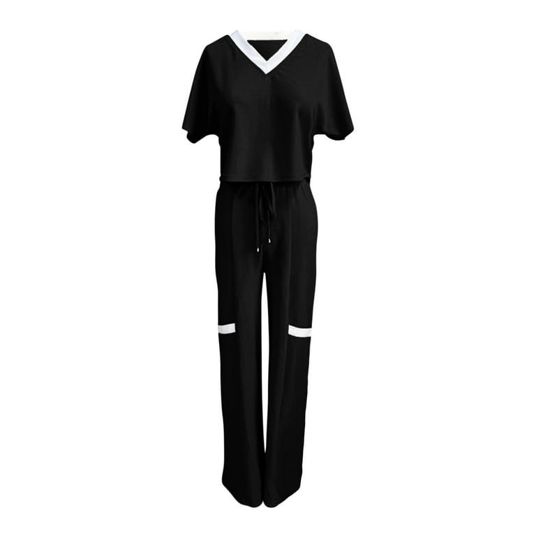 YWDJ 2 Piece Outfits for Women Dressy Pants Sets Long Sleeve Solid