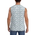 thumbnail image 4 of Lsque Polar Bears And Snowy Winter Print Men's Cotton Blend Sleeveless Muscle Shirts (S-3XL)- Moisture Wicking, Odor Protection, UPF 30+,Small, 4 of 8