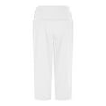thumbnail image 5 of ZQUUVOU Girls Solid Athletic Leggings Cropped Stretchy 7/8 Length Yoga Pants with Pockets Casual Sports Play White, 5 of 9