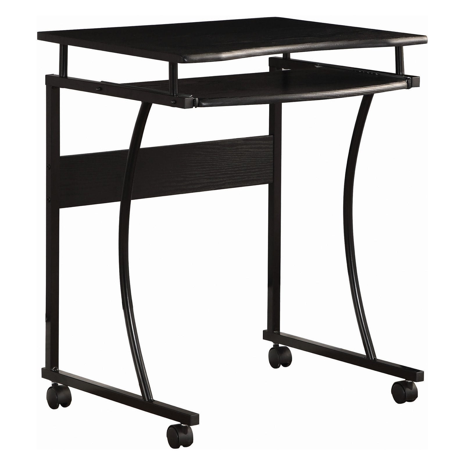 This is a brand new contemporary silver finish metal computer workstation office desk/table in silver finish with pull. walmart com
