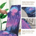 thumbnail image 5 of Yayeee 2 Pack Dining Chair Covers Stretch Parson Chairs Slipcovers Seat Protector, Neon Jellyfish, 5 of 6