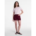 thumbnail image 3 of Time and Tru Women's High Rise Patch Pocket Denim Short, 4" Inseam, Sizes 0-20, 3 of 6