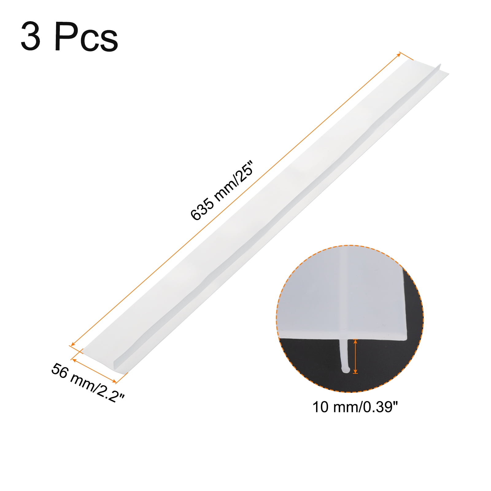 Uxcell 4 Pack 25" Silicone Kitchen Stove Counter Gap Filler Cover for Stovetop, Clear