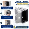 thumbnail image 4 of Tellegloww 20 Pack 1 Gang Adjustable Plastic Outlet Box PVC Single Gang Junction Box Etl Listed for Construction Flexibly Adjuste, 4 of 6