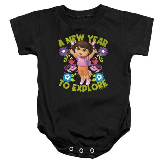 Popfunk A New Year To Explore Unisex Infant Snap Suit for Baby, Black, Small