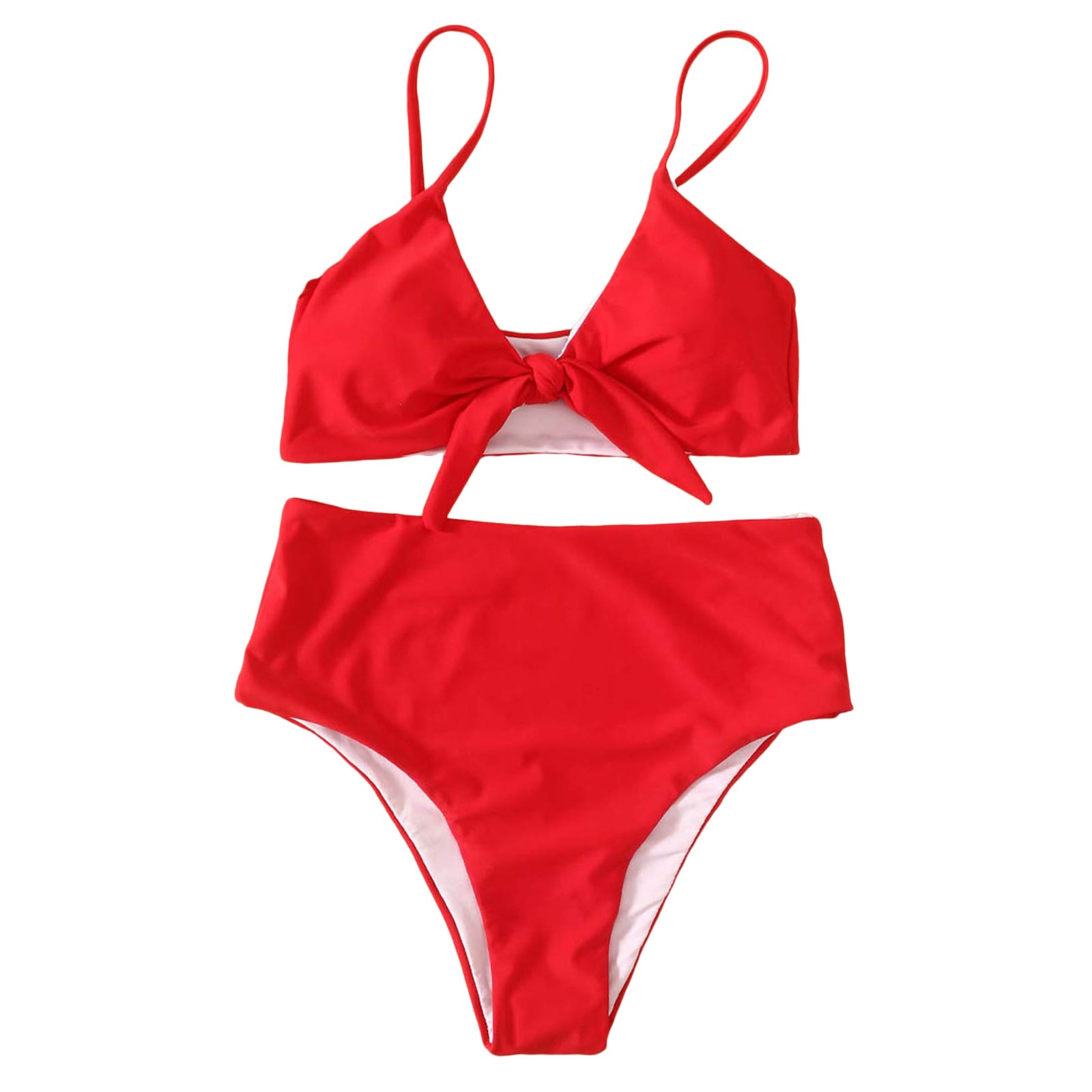 Swim Suits for Women 2024 Full Coverage Ruched Tie Knot Bathing Suits ...