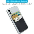 thumbnail image 3 of Phone Wallet Stick On, Adhesive Phone Card Holder Credit Card Stick on Wallet 2 Pocket Sleeve Suitable for iPhone, Samsung, Most Smartphones 6 Pack, 3 of 5