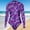 Dark Purple, variant on Women Mermaid Fish Scale Digital Print Long Sleeve One Piece Swimsuit Sun Protection Quick Dry High Stretch Comfortable Slimming Beach Swimwear Dark Blue XXL