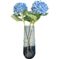 thumbnail image 3 of 3pcs Artificial Hydrangea Silk Flowers Bouquet Stunning Hand Touch Resilient Perennial Flora Shrub for Outdoor Indoor Wedding Christmas Home Decor (18.5inch, Blue),Blue,18.5inch, 3 of 6