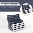 thumbnail image 3 of Mechanics Tool Box Heavy Duty Metal Tool Box, 21-inch, Portable Metal Tool Box with 4 Drawers, Small Tool Chest with EVA Liners, Ball Bearing Slide Drawers Locking & Powder Coated Finish, Multi-Funct, 3 of 9