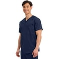 thumbnail image 6 of Cherokee Workwear Revolution Unisex Scrubs Top, 1 Pocket V-Neck, WW625, XS, Navy, 6 of 10