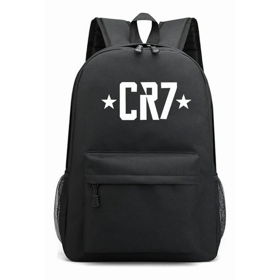 Cristiano Ronaldo CR7 Backpack Soccer Fans | Sports Travel School Bag with Front Pocket & Mesh Sides | Football Star Student Bookbag Gift for Teens Youth