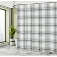thumbnail image 4 of Ambesonne Geometric Shower Curtain, Square Pattern Vintage, 69"Wx84"L, Pastel Purple Pale Grey, 4 of 4