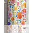 thumbnail image 5 of Spring Floral Sheer Curtains 84 Inch Length 2 Panels Set, Watercolor Colorful Botanical Summer Voile Window Treatment Rod Pocket Curtains Sheers Drapes for Bedroom/Living Room/Kitchen 52"x84"x2, 5 of 7