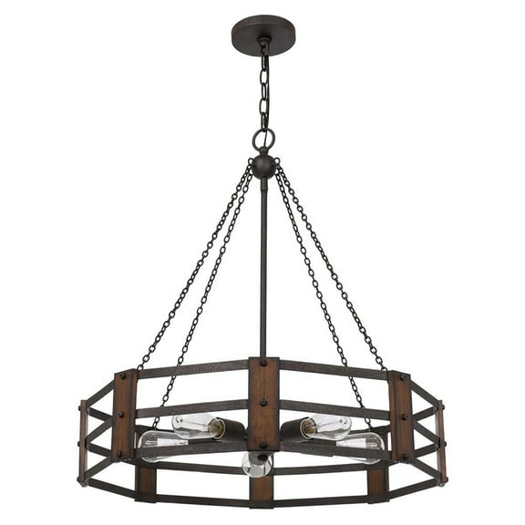 Home Indoor Transitional Modern 60W X 5 Provo Metal Chandelier